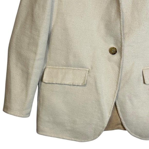 J Crew Leighton Blazer Double Faced Wool Cream Sand One Button Size 2 #BJ930 - Picture 4 of 13